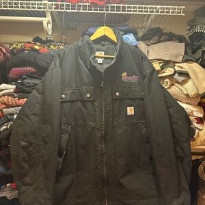 Carhartt Black Quick Duck Jefferson Traditional Jacket Size XL Thinsulate